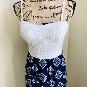 Two colour maxi dress